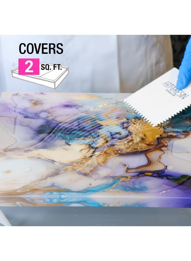 ArtResin High-Gloss Epoxy Resin Clear Coat Kit Non-Toxic 118 ML Resin + 118 ML Hardener - Image 4